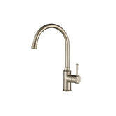 Modern National Montpellier Gooseneck Sink Mixer Brushed Nickel